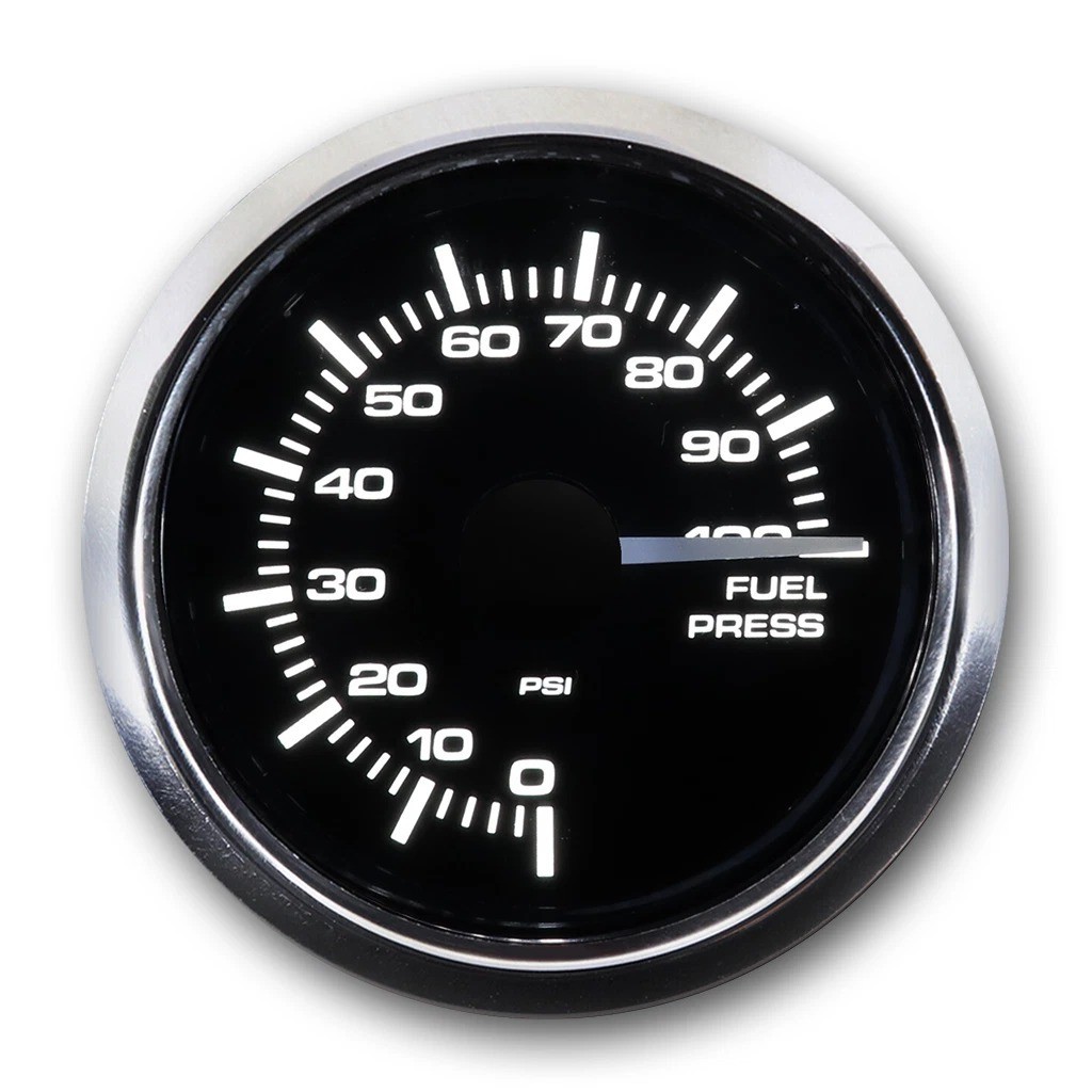 MGS 52mm Electrical Fuel Pressure Gauge PSI White & Amber LED Electrical Sensor MGS 52mm Electrical Fuel Pressure Gauge PSI White & Amber LED Electrical Sensor