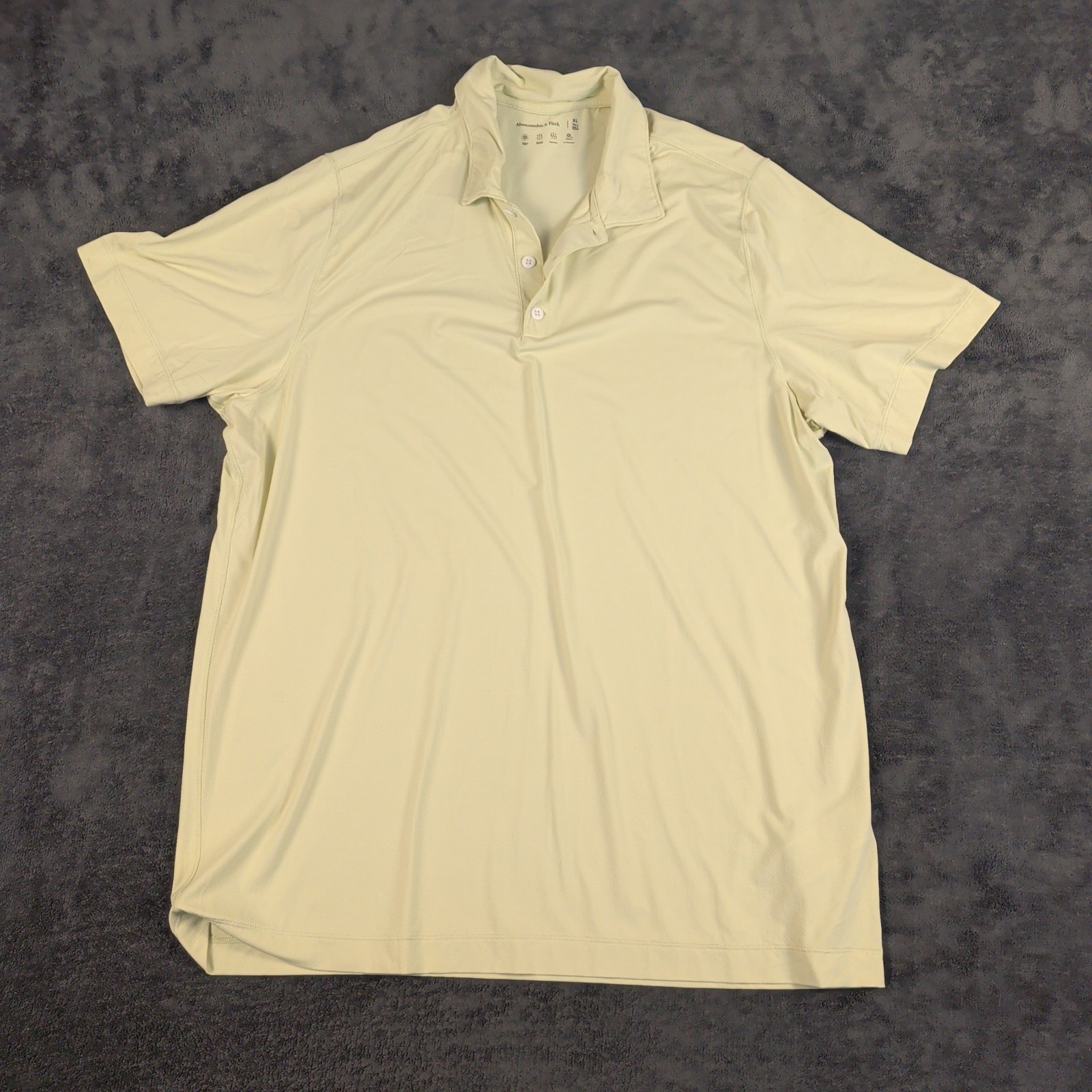 Abercrombie Fitch Mens Size XL Pastel Yellow Polo Shirt