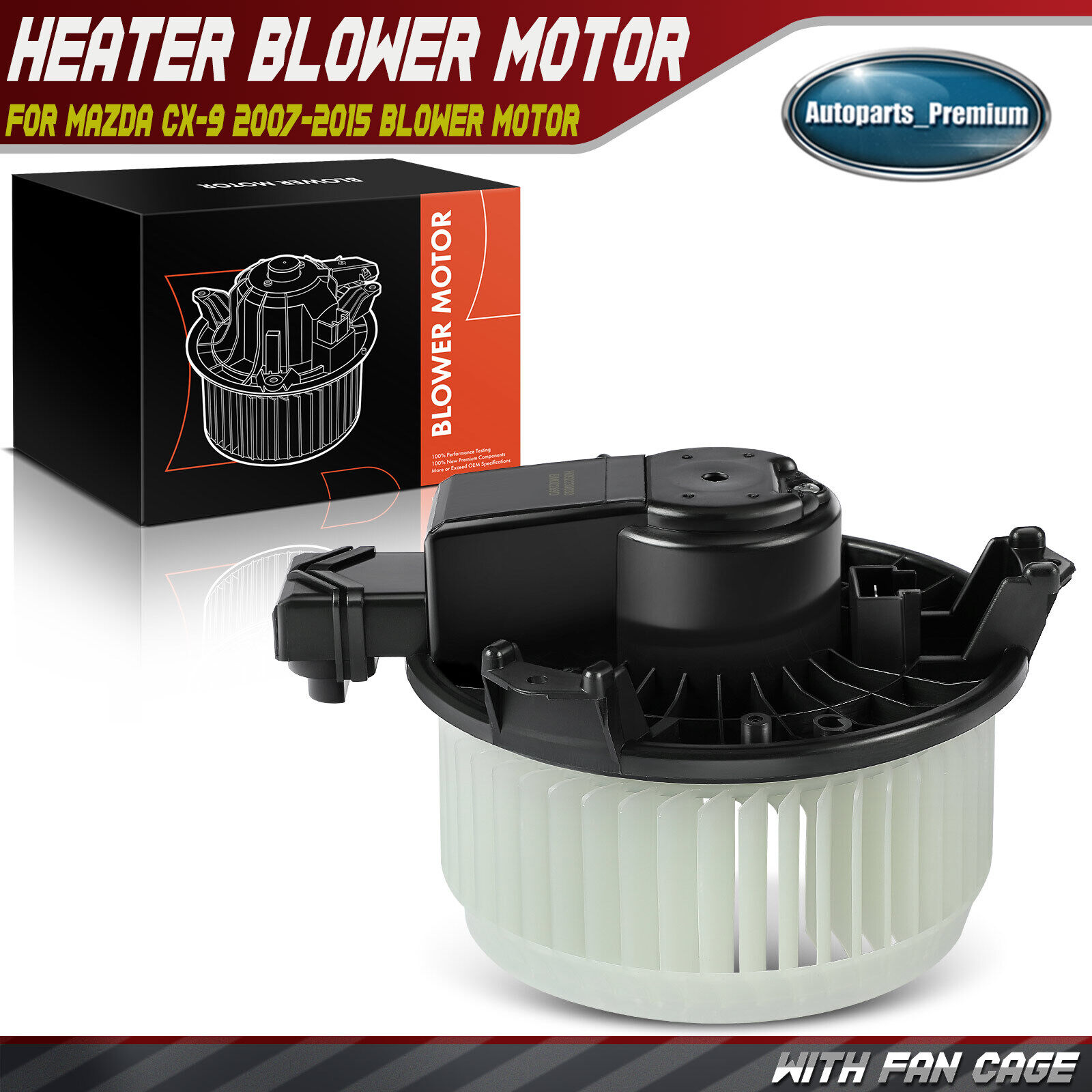 HVAC A/C Heater Blower Motor with Fan Cage for Mazda CX-9 2007-2015 TD1161B10
