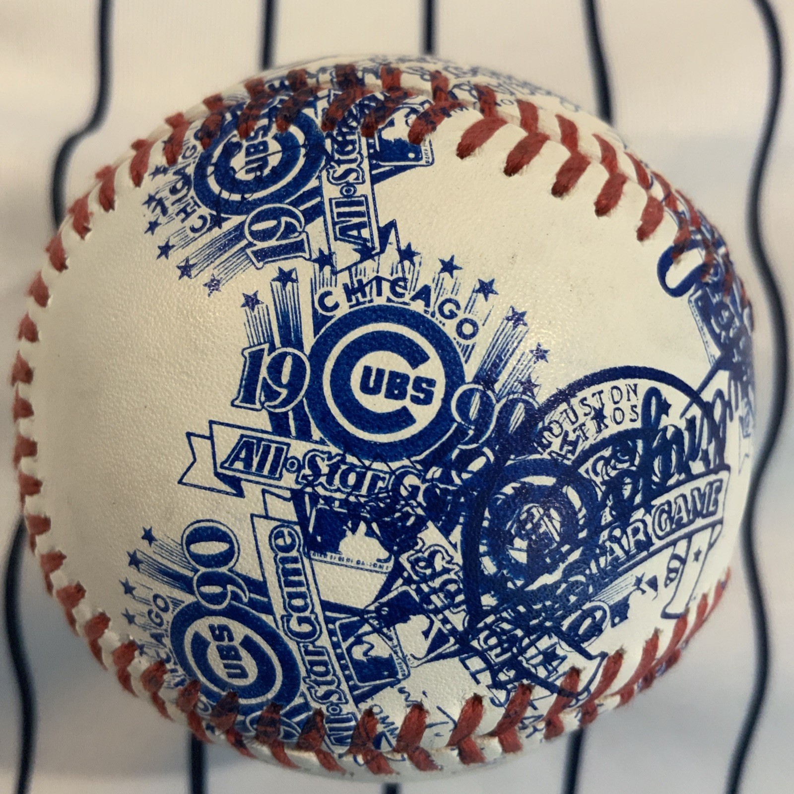 Rawlings Misprinted Overprinted Error ROMLB LOGO Baseball Ball 86 90 ASG CUBS
