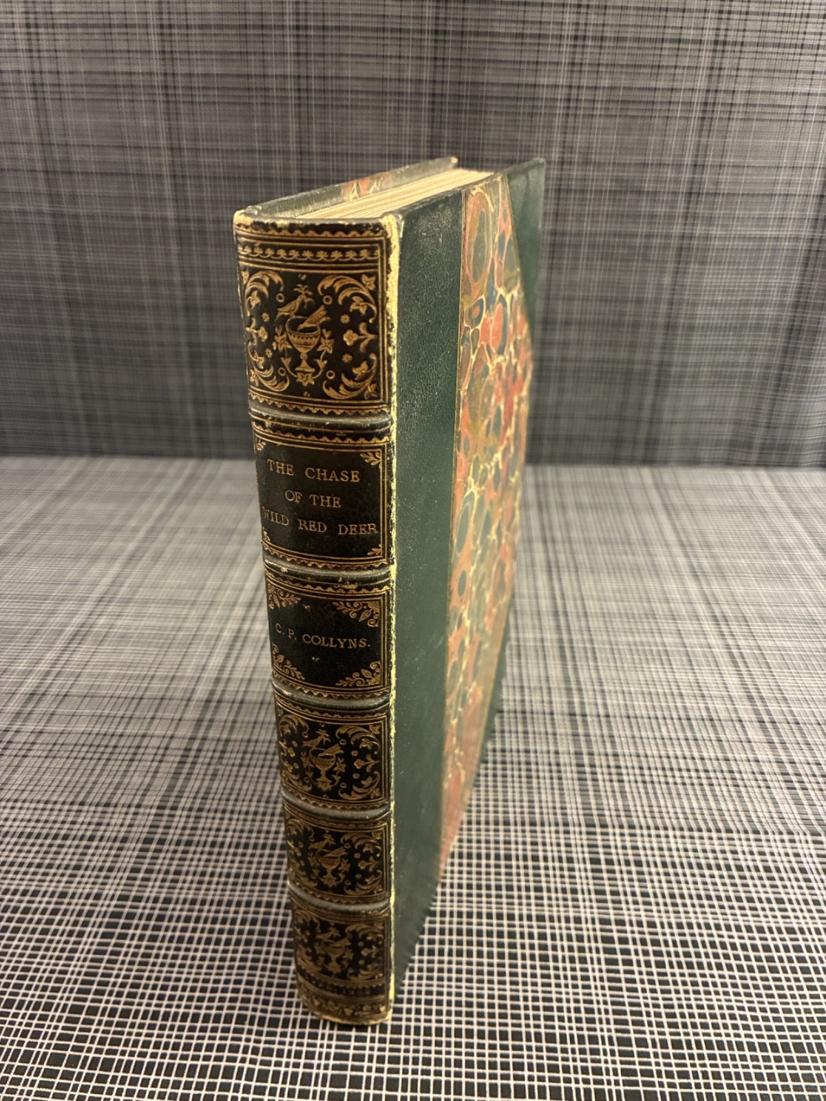 Chase of the Wild Red Deer - Collyns, 1862, 1st Edition, Riviere binding