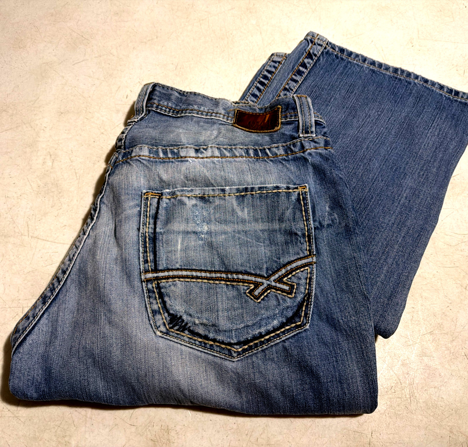 BKE Derek Jeans Men\'s Size 34x34 Actual Bootcut Thick Stitch Distressed CLEAN BKE Derek Jeans Men\'s Size 34x34 Actual Bootcut Thick Stitch Distressed CLEAN