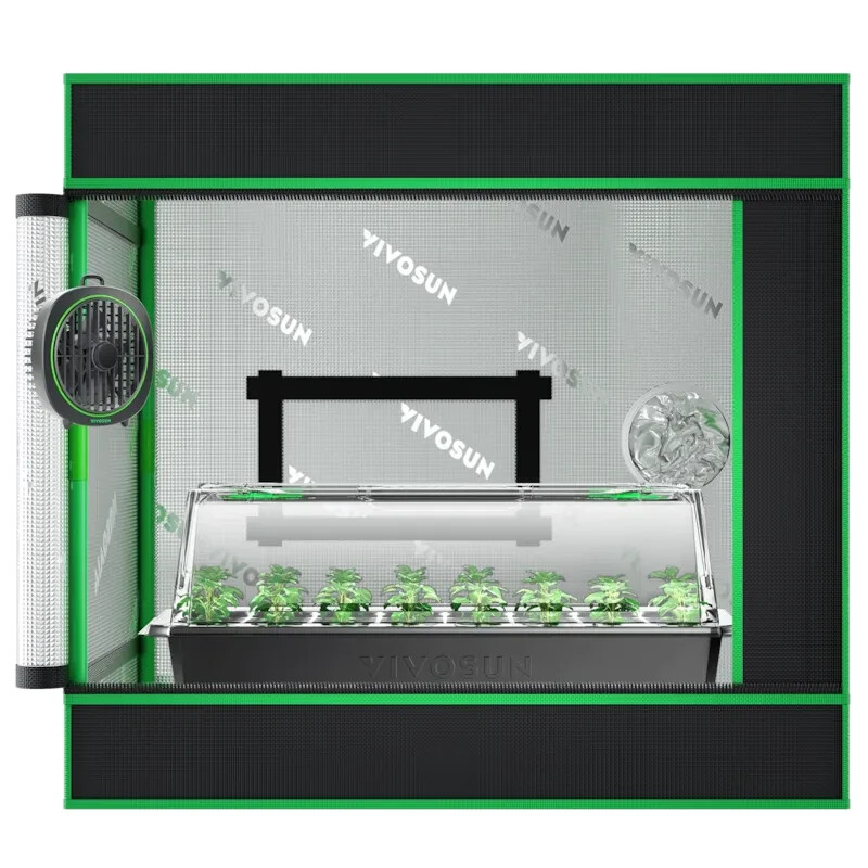 VIVOSUN Clone Tent Kit 20″x14″x21″ w/ Seed Starter Tray AeroWave D4 Rockwool Cub VIVOSUN Clone Tent Kit 20″x14″x21″ w/ Seed Starter Tray AeroWave D4 Rockwool Cub