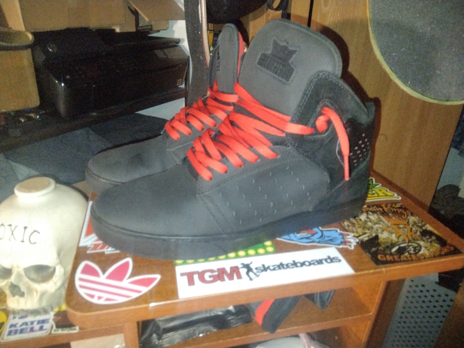 Vintage Supra Atom Red/Black High Top- 12 Rare Great condition