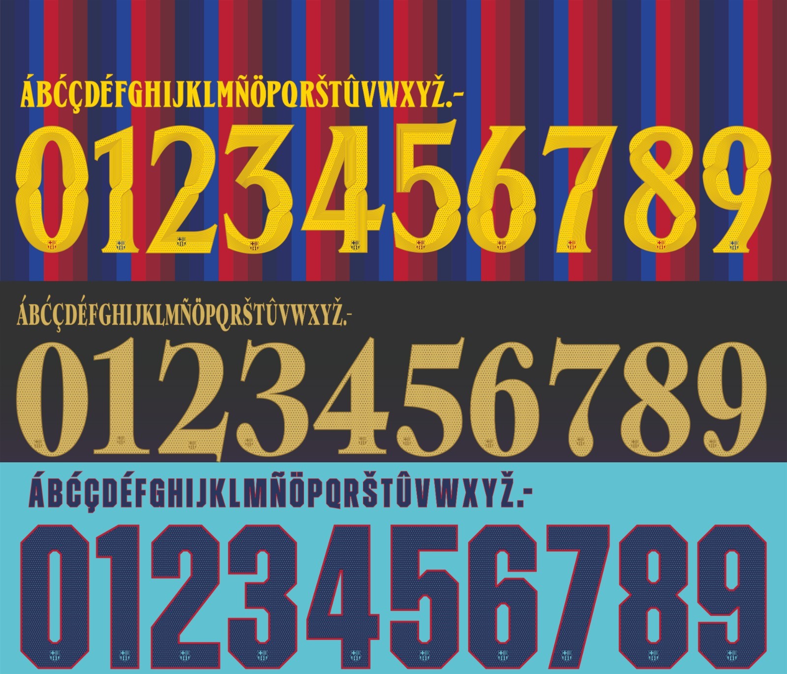 Name&Number Set For Barcelona Season 2026/2027 Home/Away Football