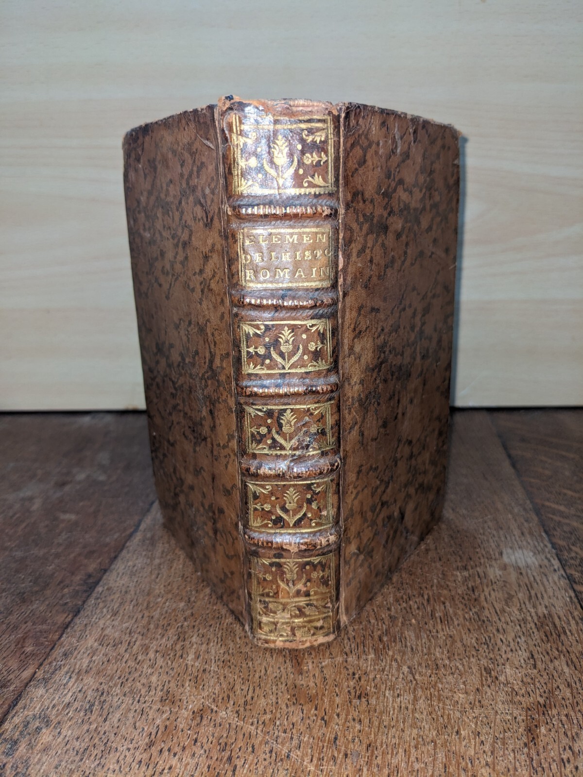antique book - M. Mentelle - Elements of Roman History - 1766 -E.O.