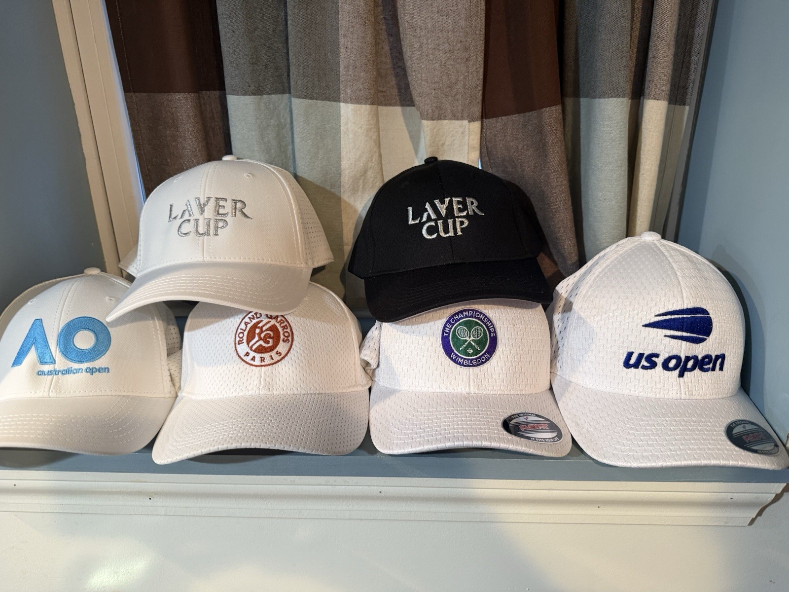 All 4 Grand Slam Hats Plus Laver cup Hats All 4 Grand Slam Hats Plus Laver cup Hats