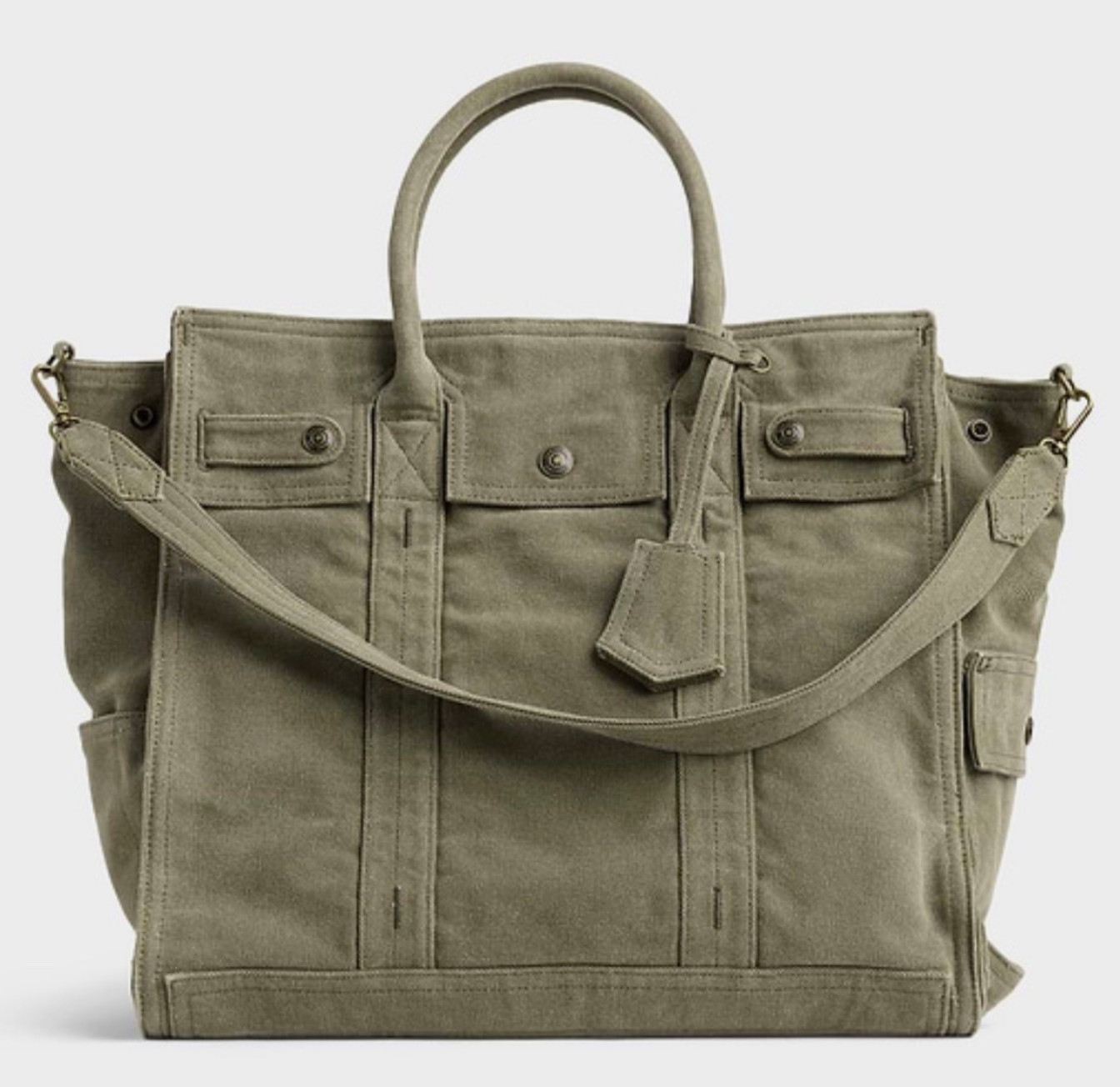 GAP Five Pocket Tote Bag NWT Olive green canvas. SOLD OUT - Must Have Size GAP Five Pocket Tote Bag NWT Olive green canvas. SOLD OUT - Must Have Size