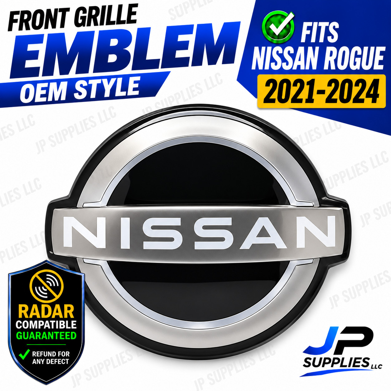 Fits 2021-2024 Nissan Rogue Front Grille Emblem Radar ACC 62890-6RU0A