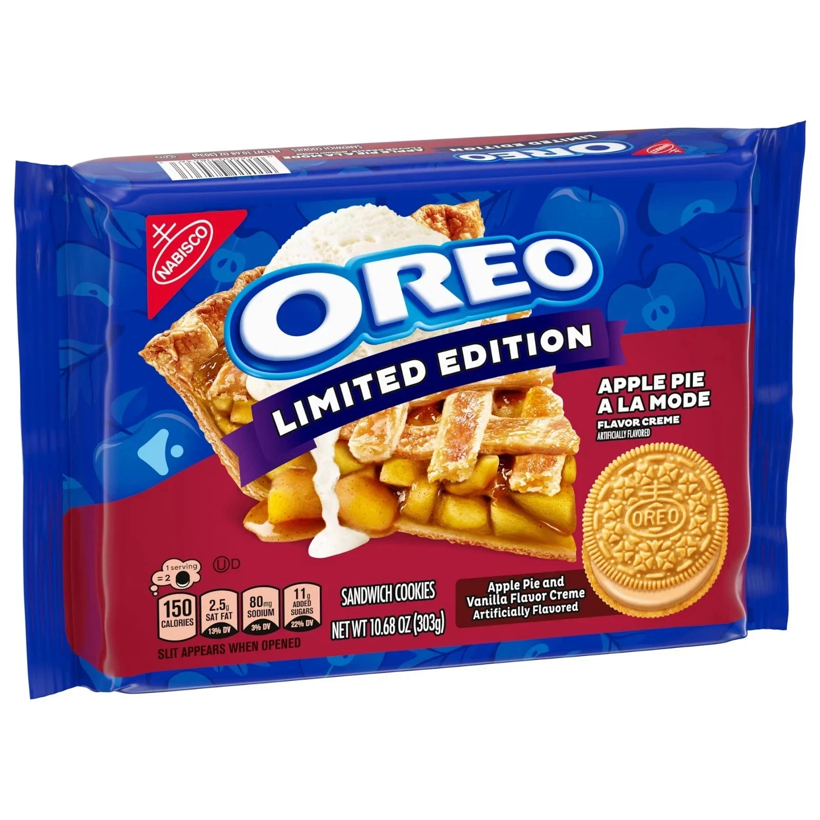 OREO Apple Pie a la Mode Sandwich Cookies, Limited Edition, 10.68 oz OREO Apple Pie a la Mode Sandwich Cookies, Limited Edition, 10.68 oz