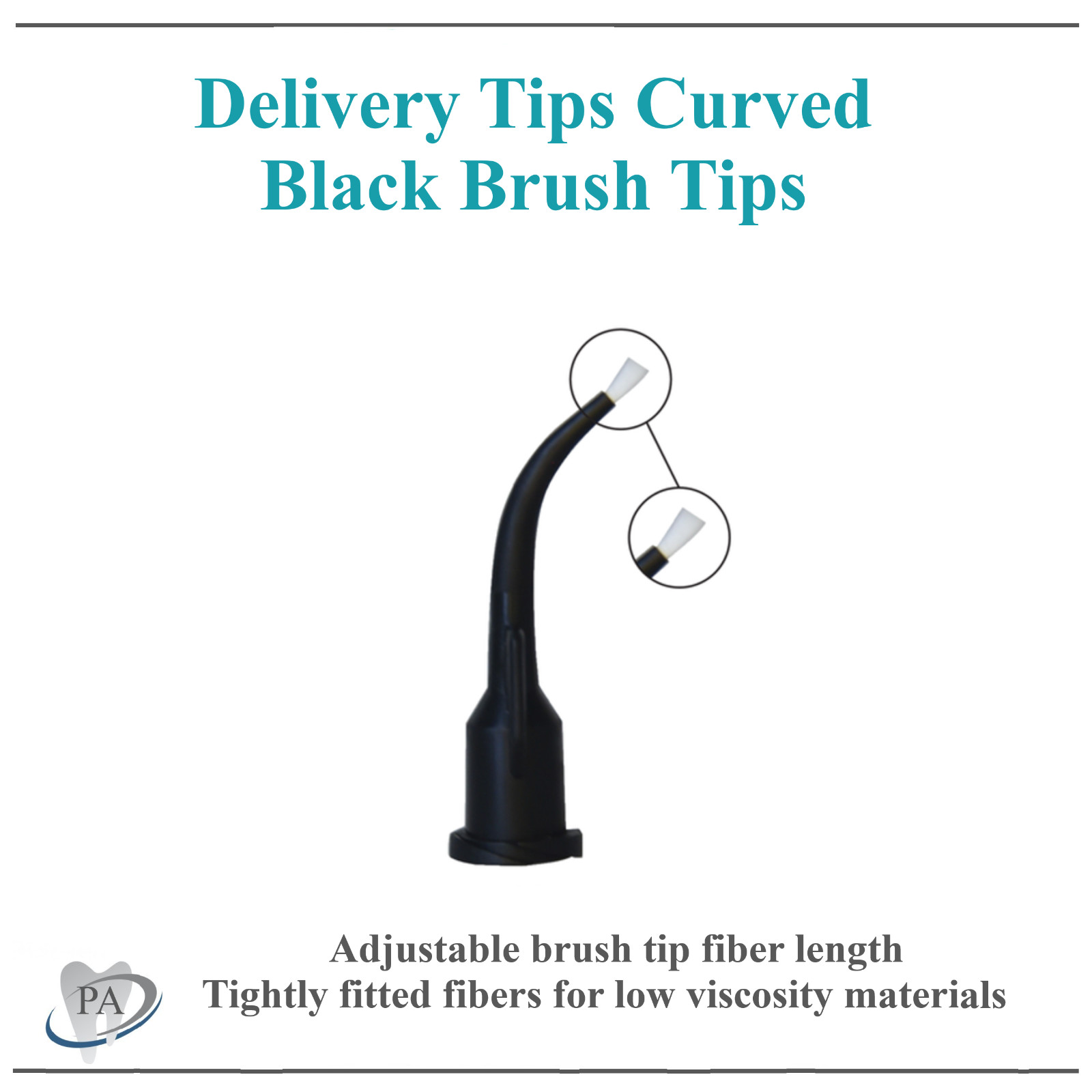 Dental Infusor Applicator Tips Pre-Bent Brush, Endo 19Ga, Intra -Oral BrushTips