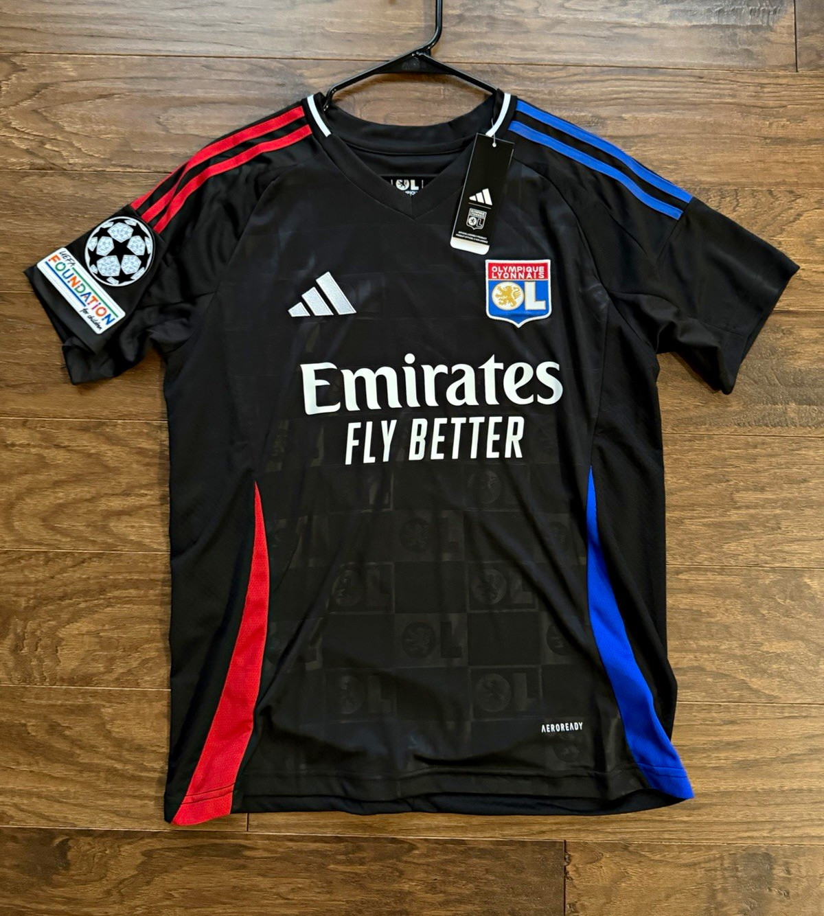 Olympique Lyon 24/25 Cherki #18 Jersey Men’s Size S With CL Patches
