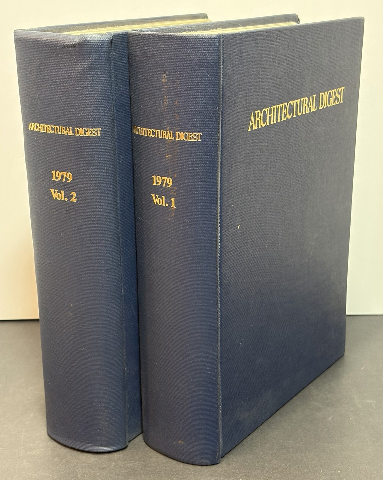 Vintage 1979 Architectural Digest Complete Year Bound 2-Volume Hardcover Set AD
