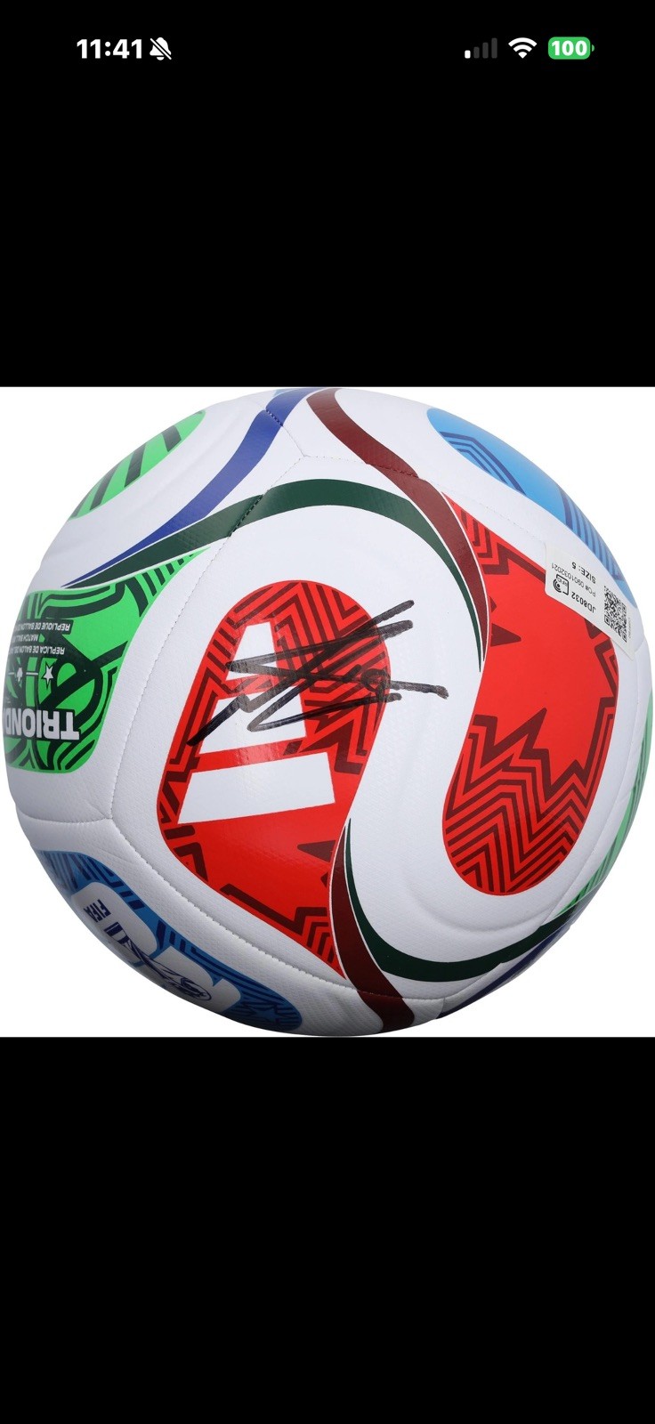 Nico Paz Argentina Autographed 2026 FIFA World Cup Beckett Auth Soccer Ball Nico Paz Argentina Autographed 2026 FIFA World Cup Beckett Auth Soccer Ball