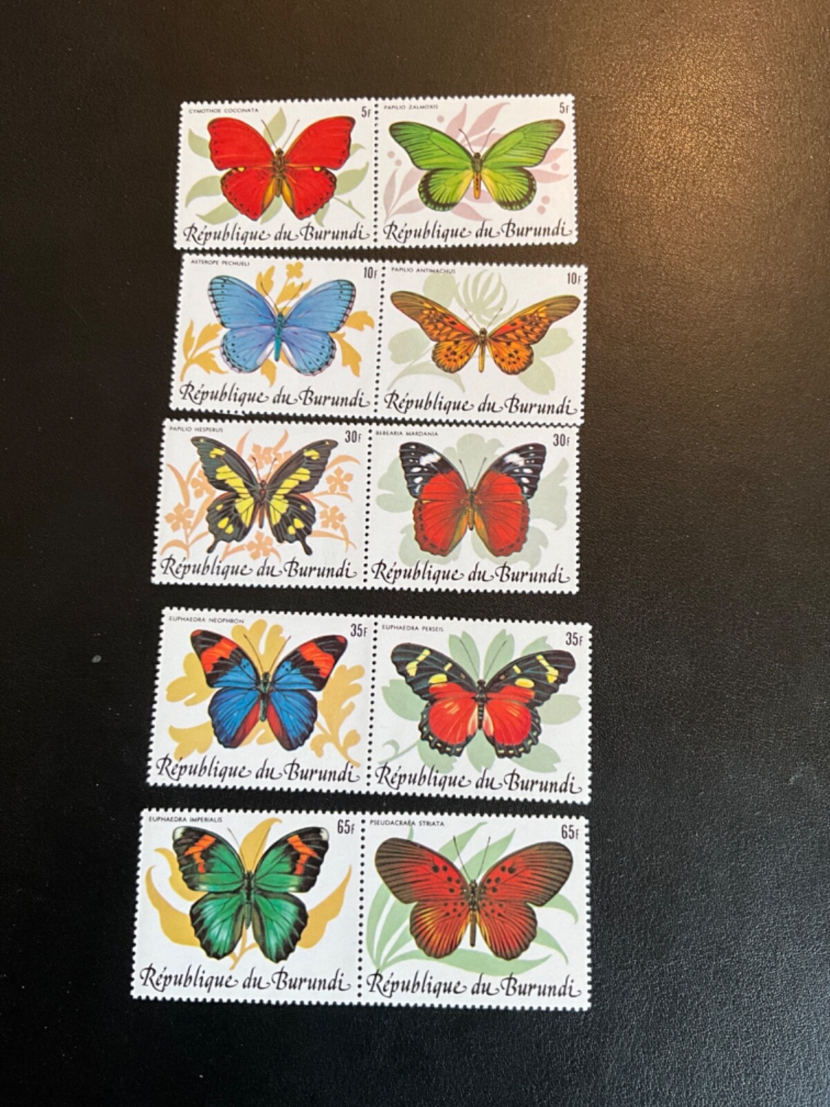 Stamps Burundi Scott #611-5 never hinged Stamps Burundi Scott #611-5 never hinged