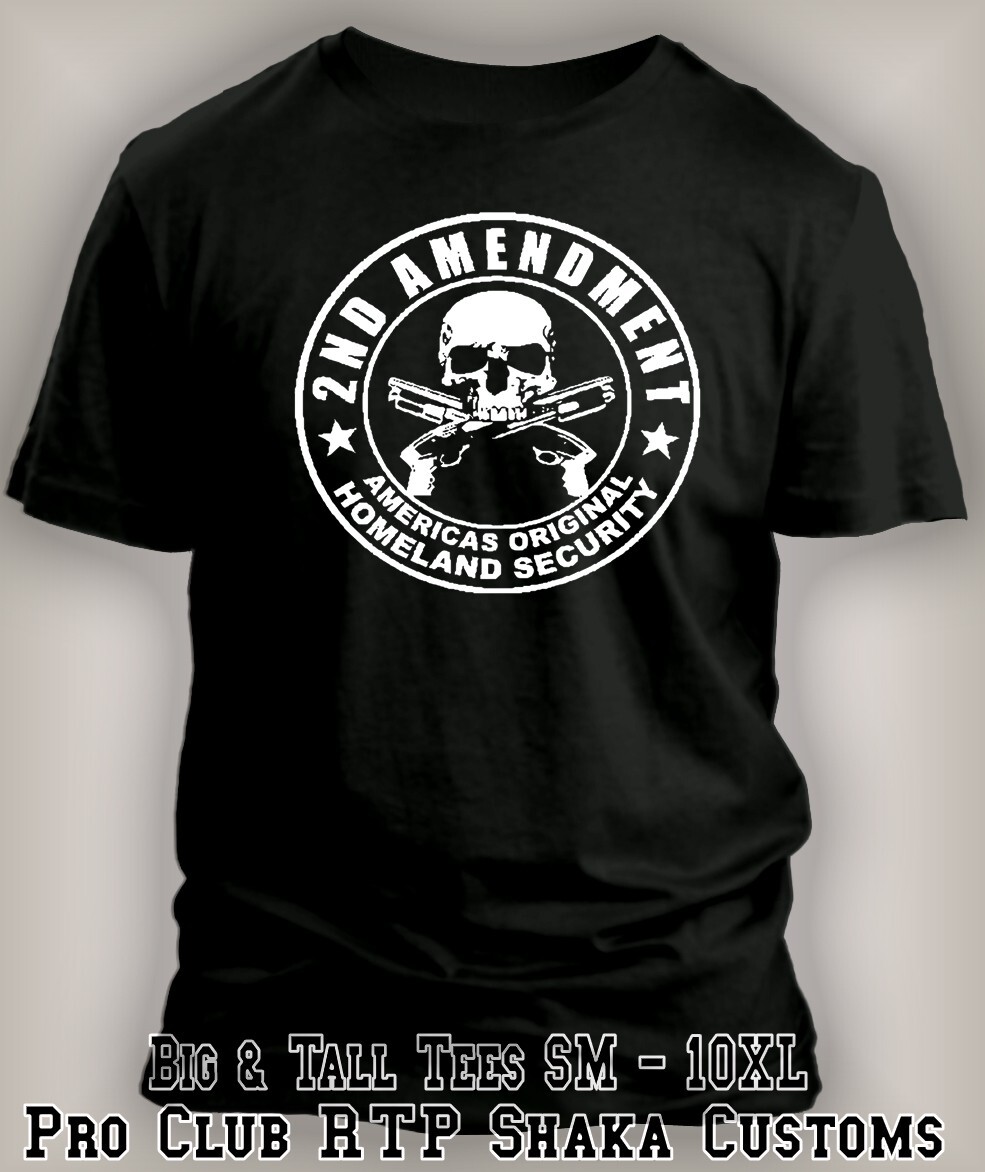 Pro Club Shaka 2nd Amendment Americas Original Security Tee Shirt Big & Tall T