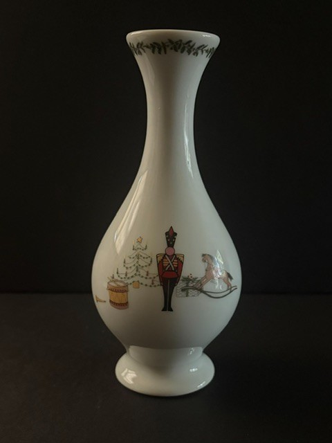 Grenadiers by Bernardaud Limoges Porcelain Holiday Bud Vase France