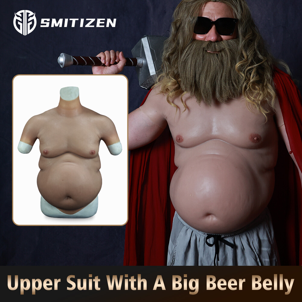 SMITIZEN Silicone Upper Body Suit With Beer Belly Cosplay Halloween Costume