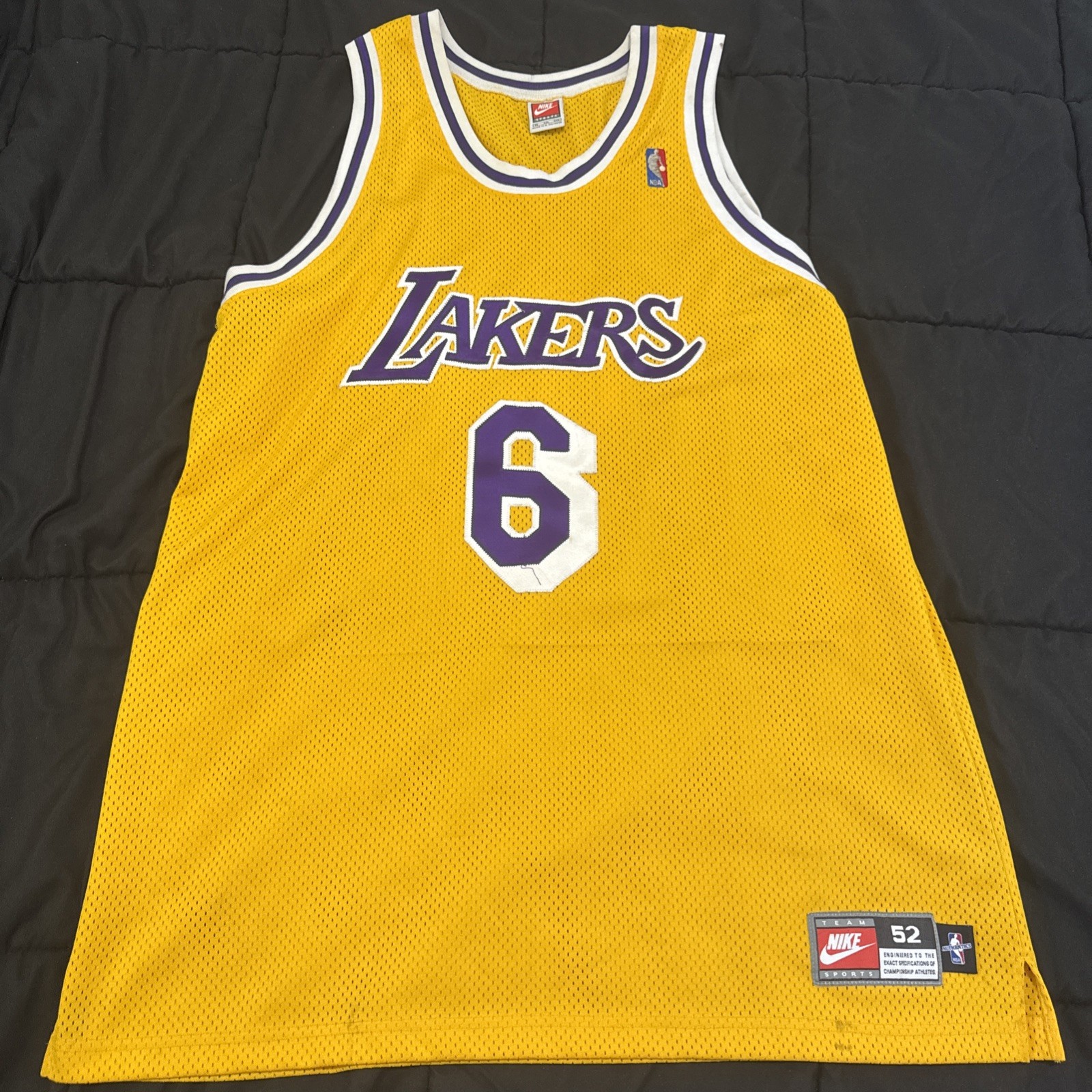 Vintage 1997-99 Nike Authentic Eddie Jones Lakers #6 Jersey Size 52 XXL NBA