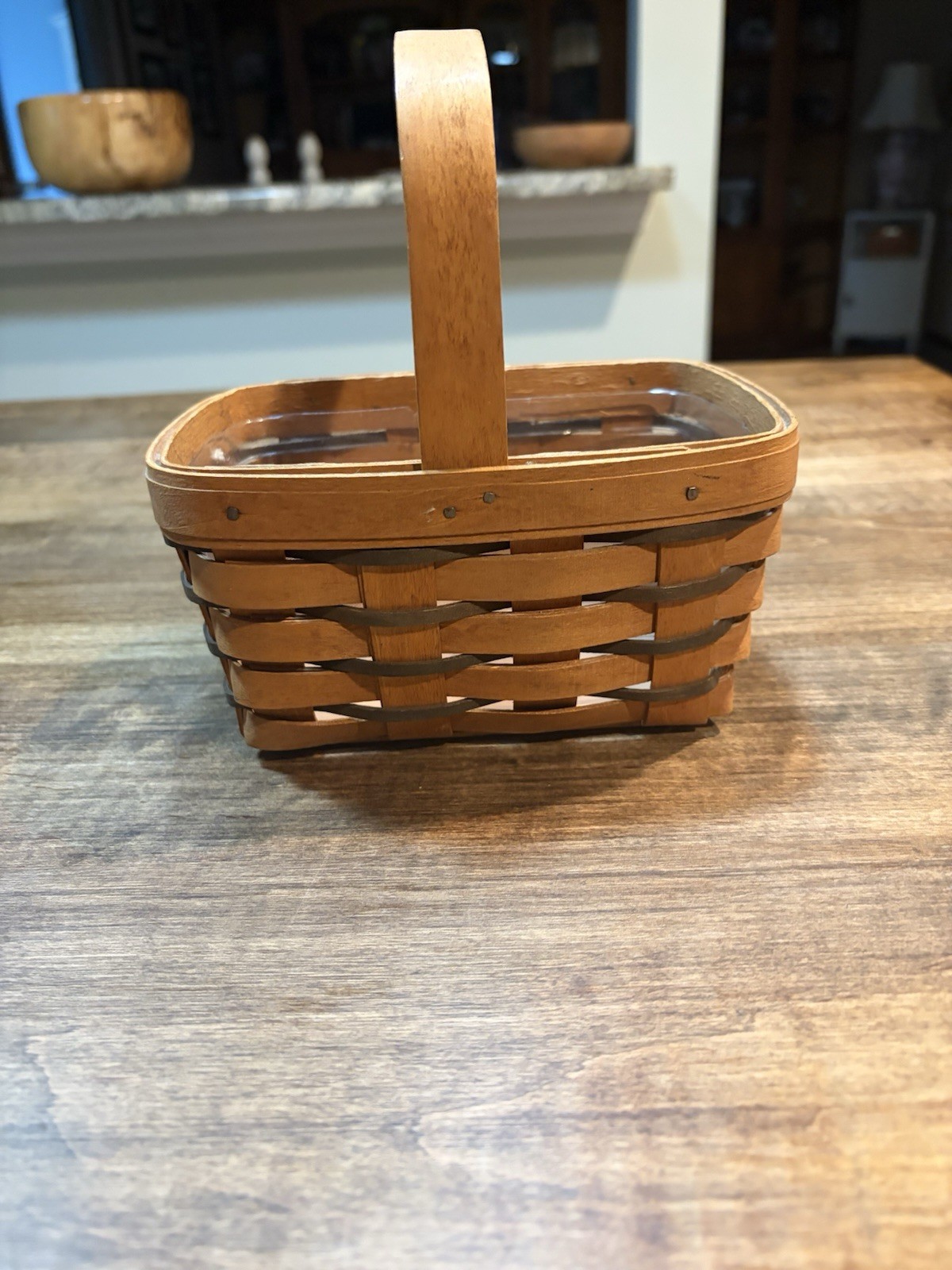 Longaberger Small Chore Basket With Protector Heartland Blue Longaberger Small Chore Basket With Protector Heartland Blue
