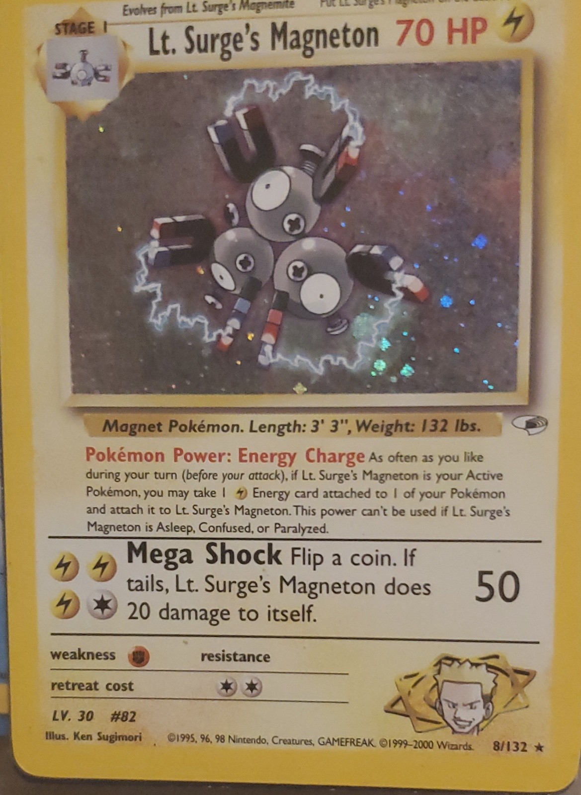 Lt. Surge's Magneton 008/132 Gym Heroes Holo