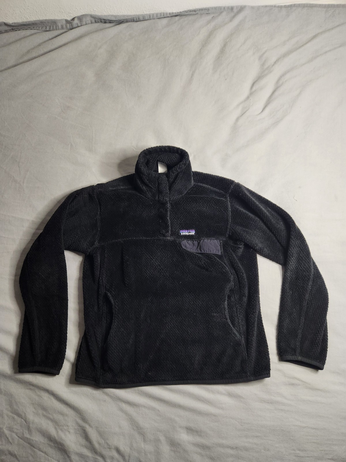 Patagonia Re Tool Snap-T Fleece Jacket Pullover Womens Sz Small Black 25443 EUC