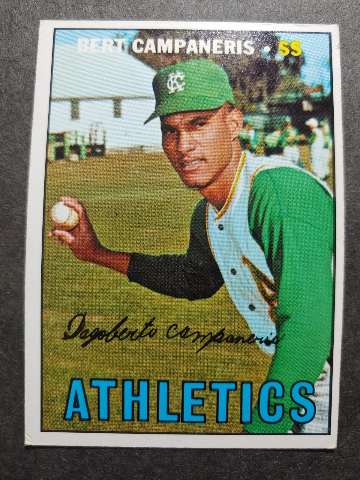 1967 TOPPS #515 BERT CAMPANERIS, KANSAS CITY ATHLETICS, EXCELLENT, 1967 TOPPS #515 BERT CAMPANERIS, KANSAS CITY ATHLETICS, EXCELLENT,