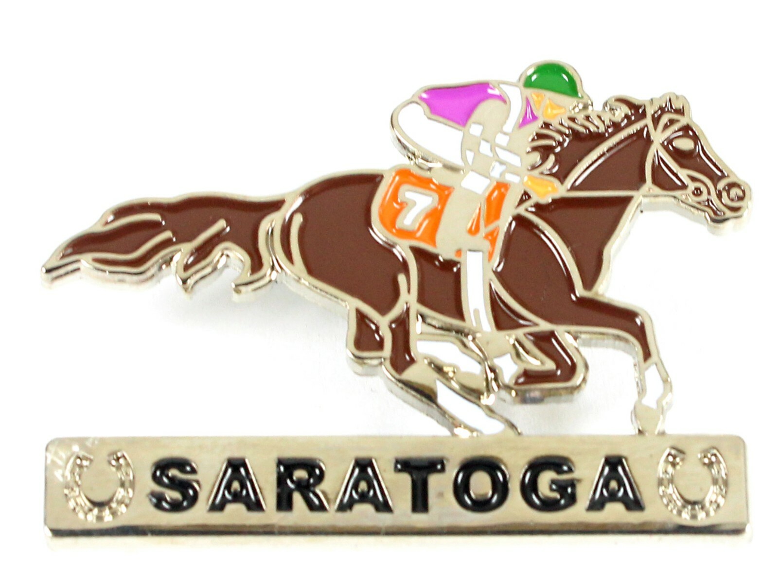 Saratoga Lucky Horse Racing Pin Saratoga Lucky Horse Racing Pin