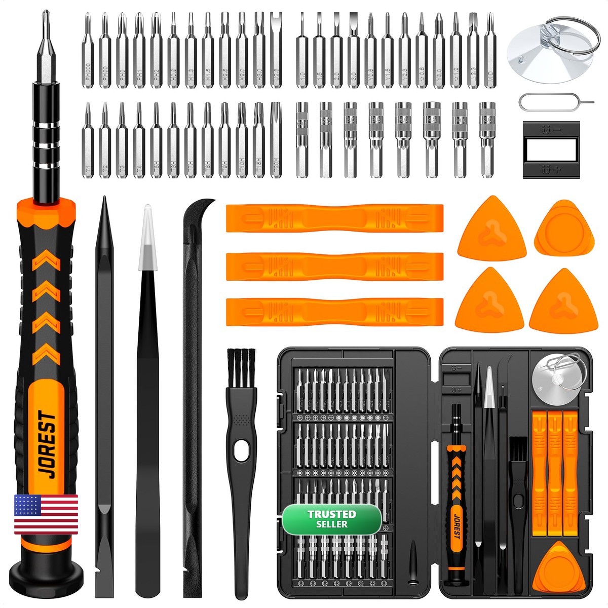 JOREST 59Pcs Precision Screwdriver Set Torx T5 T6 T8 for Macbook iPhone PS4 PS5
