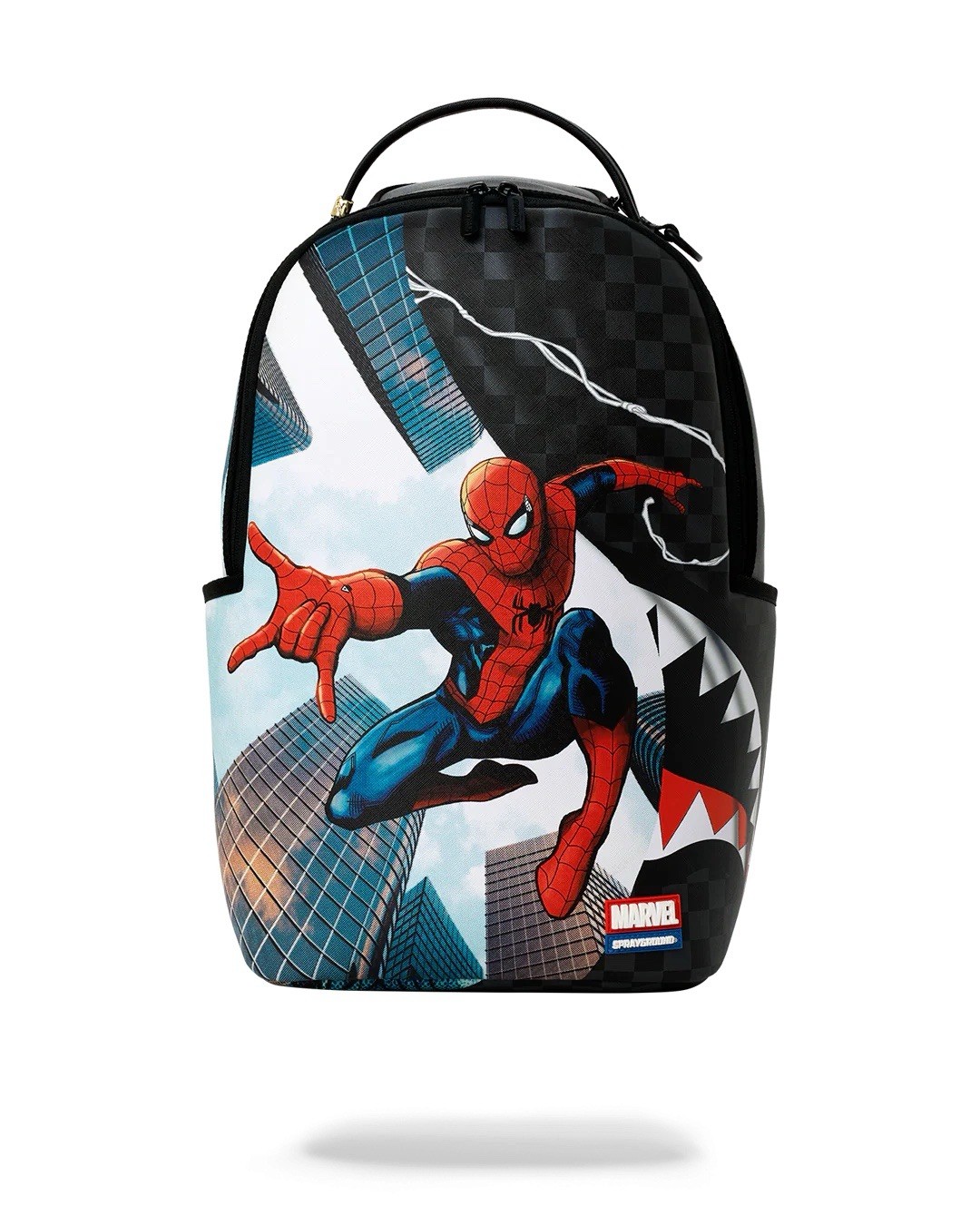 Sprayground Spiderman Curtain Backpack New Black Bookbag Large School Bag Sprayground Spiderman Curtain Backpack New Black Bookbag Large School Bag
