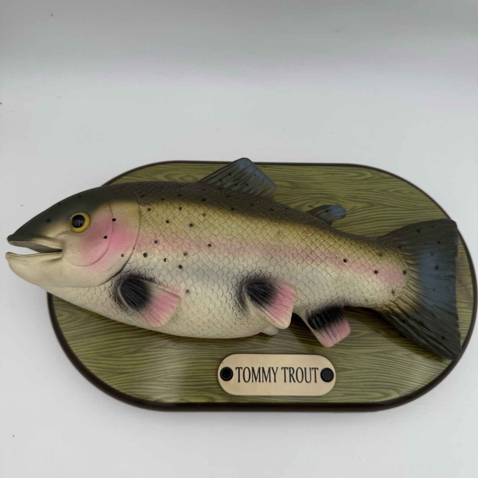 Vintage Tommy Trout Singing Fish Animated Motion Activated Wall Plaque Works
