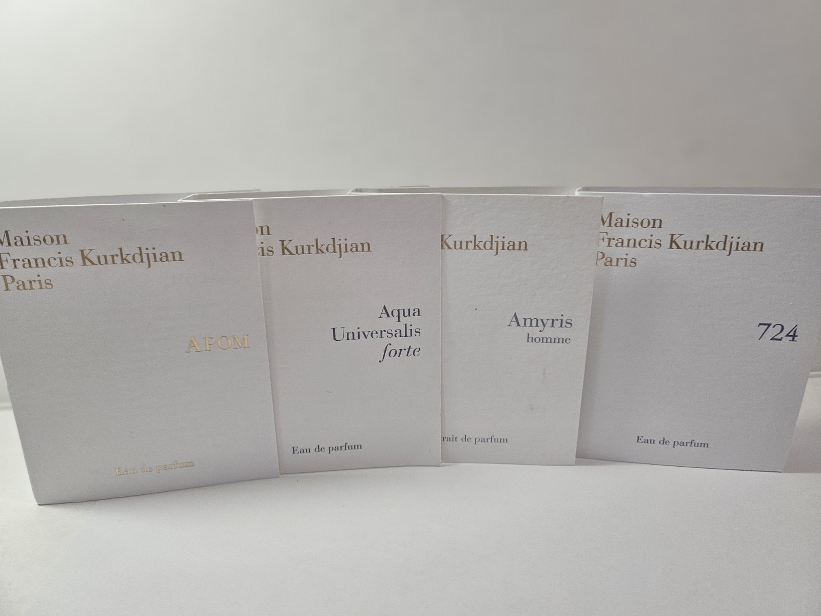 MFK Collection 4 Samples EDP 0.05 FL. Oz 2ML Each Eau de Parfum MFK Collection 4 Samples EDP 0.05 FL. Oz 2ML Each Eau de Parfum