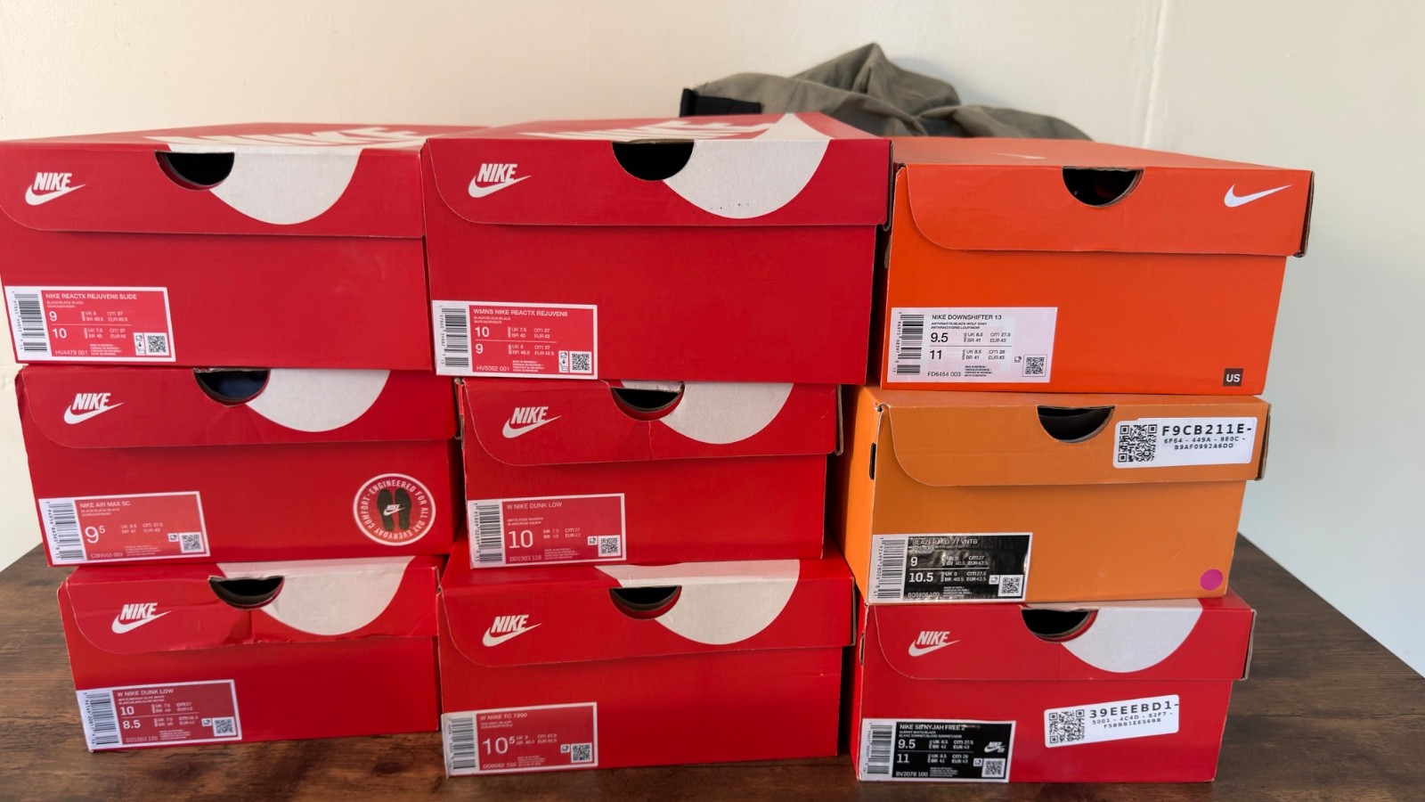 Empty Nike Shoe Boxes - Original box (Dunk low, ReactX, Air Max)