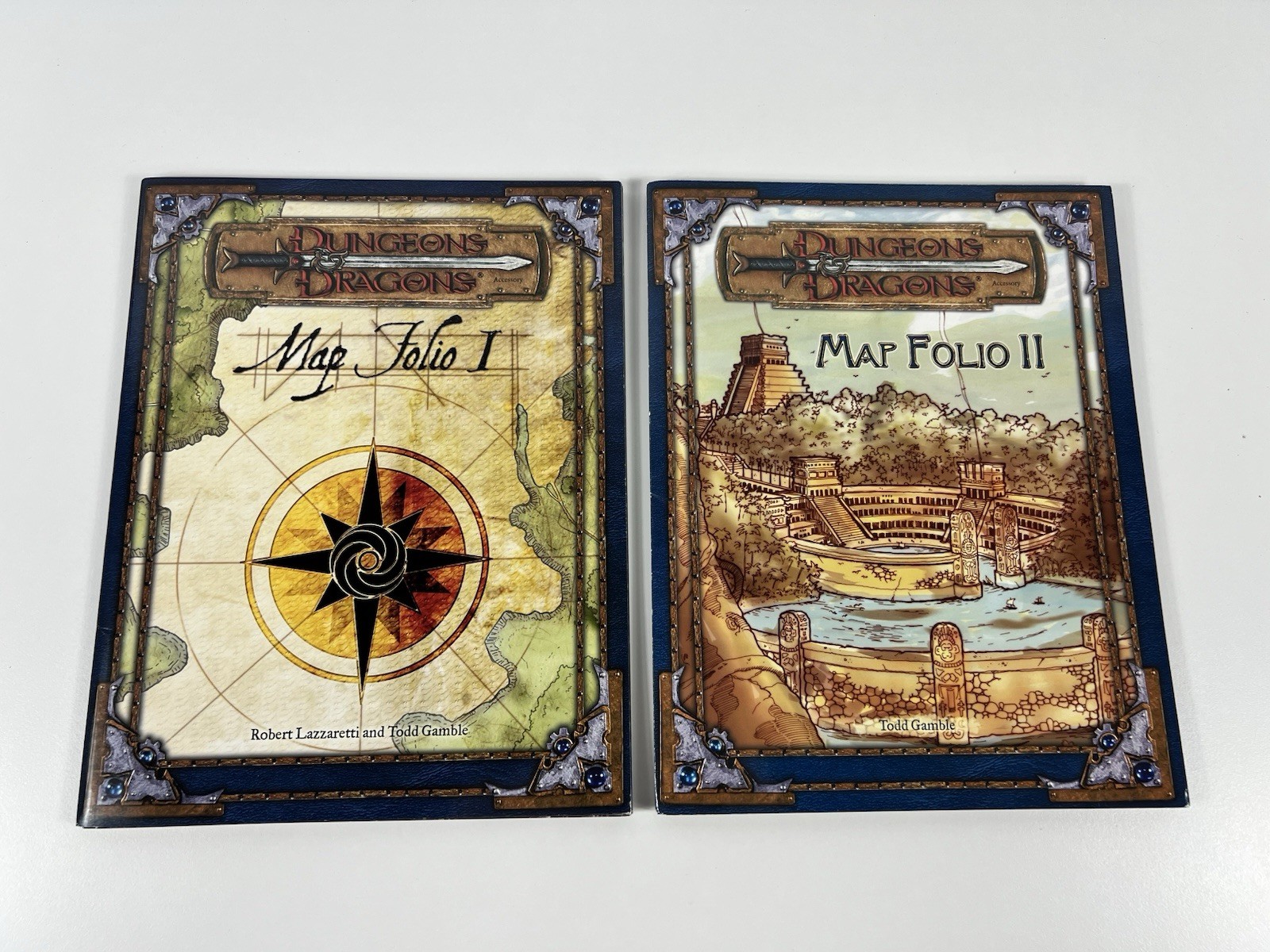 Dungeons and Dragons Map Folio I and Folio II Maps D20 D&D Wizards Of The Coast Dungeons and Dragons Map Folio I and Folio II Maps D20 D&D Wizards Of The Coast