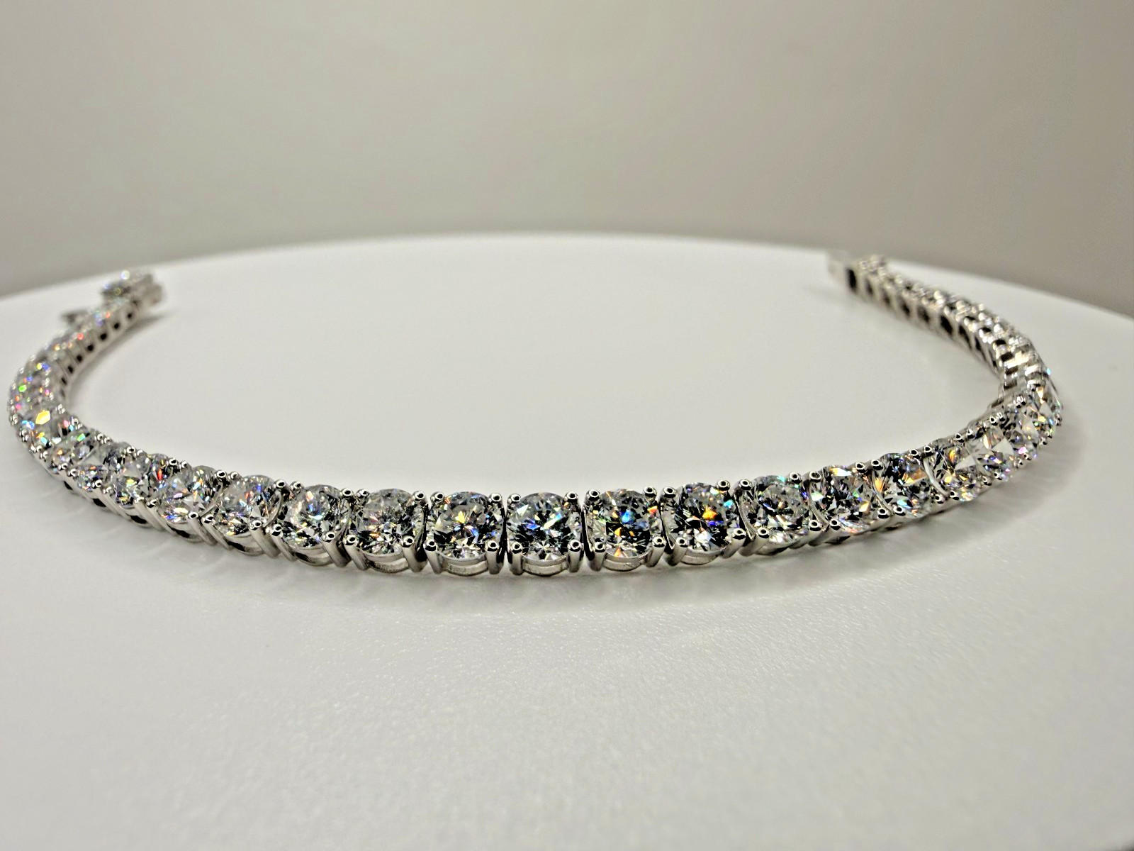 18K White Gold 11.445 CT Lab Grown Diamond Tennis Bracelet 7\ 18K White Gold 11.445 CT Lab Grown Diamond Tennis Bracelet 7\