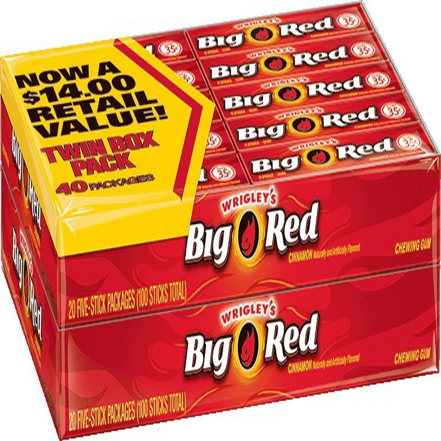Big Red cinnamon Twin Pack Box - 40 pk