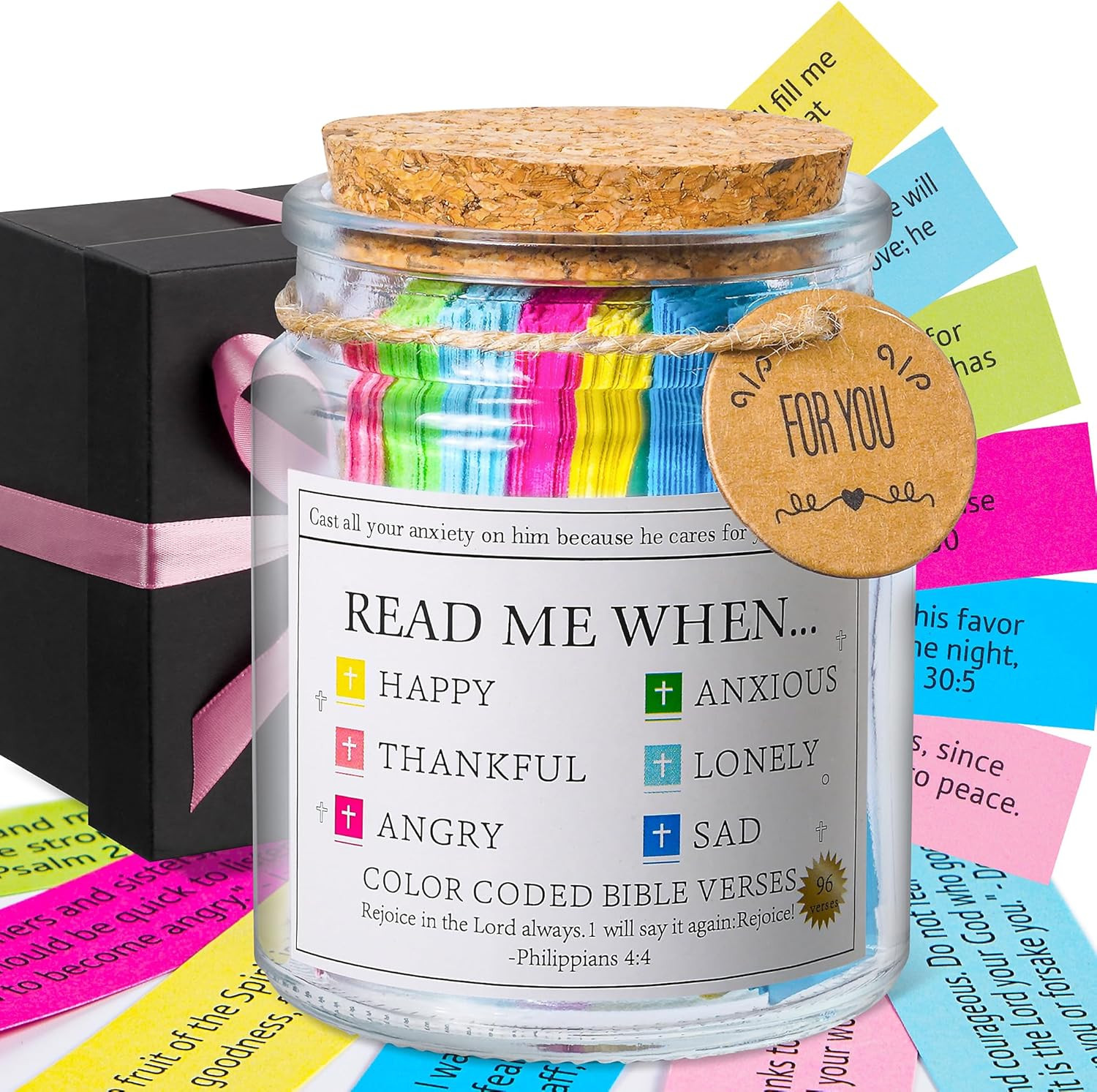 Bible Verse Jar, Read Me When Bible Verses Jar for Daily Encouragement - Christi Bible Verse Jar, Read Me When Bible Verses Jar for Daily Encouragement - Christi