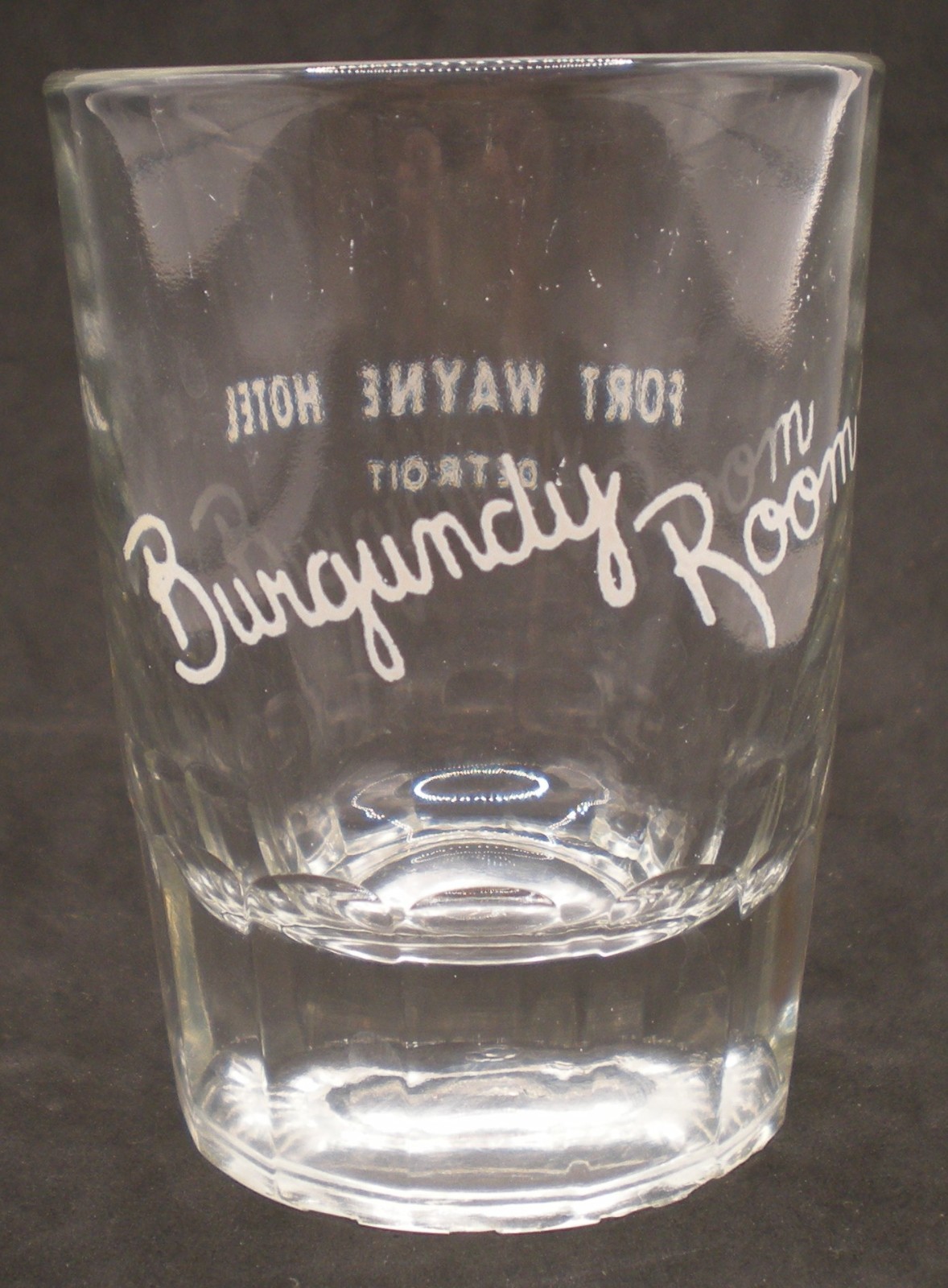 Vintage Fort Wayne Hotel Detroit Michigan Shot Glass Burgundy Room Vintage Fort Wayne Hotel Detroit Michigan Shot Glass Burgundy Room