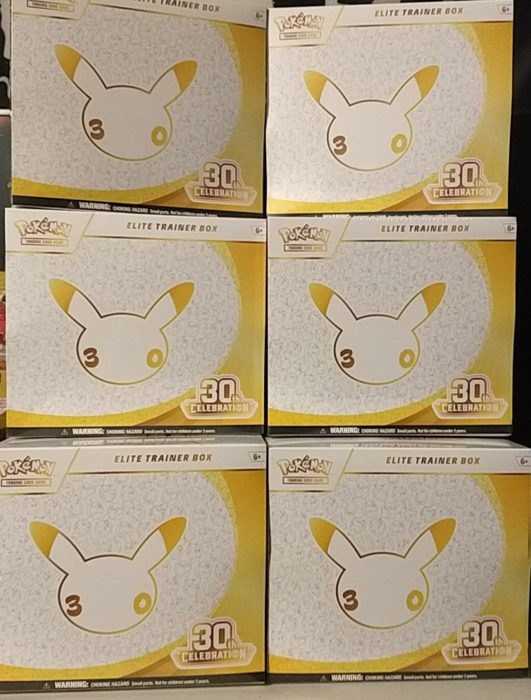 Ships Same Day Pokemon 30th Anniversary ETB Elite Trainer Box Factory Sealed Ships Same Day Pokemon 30th Anniversary ETB Elite Trainer Box Factory Sealed