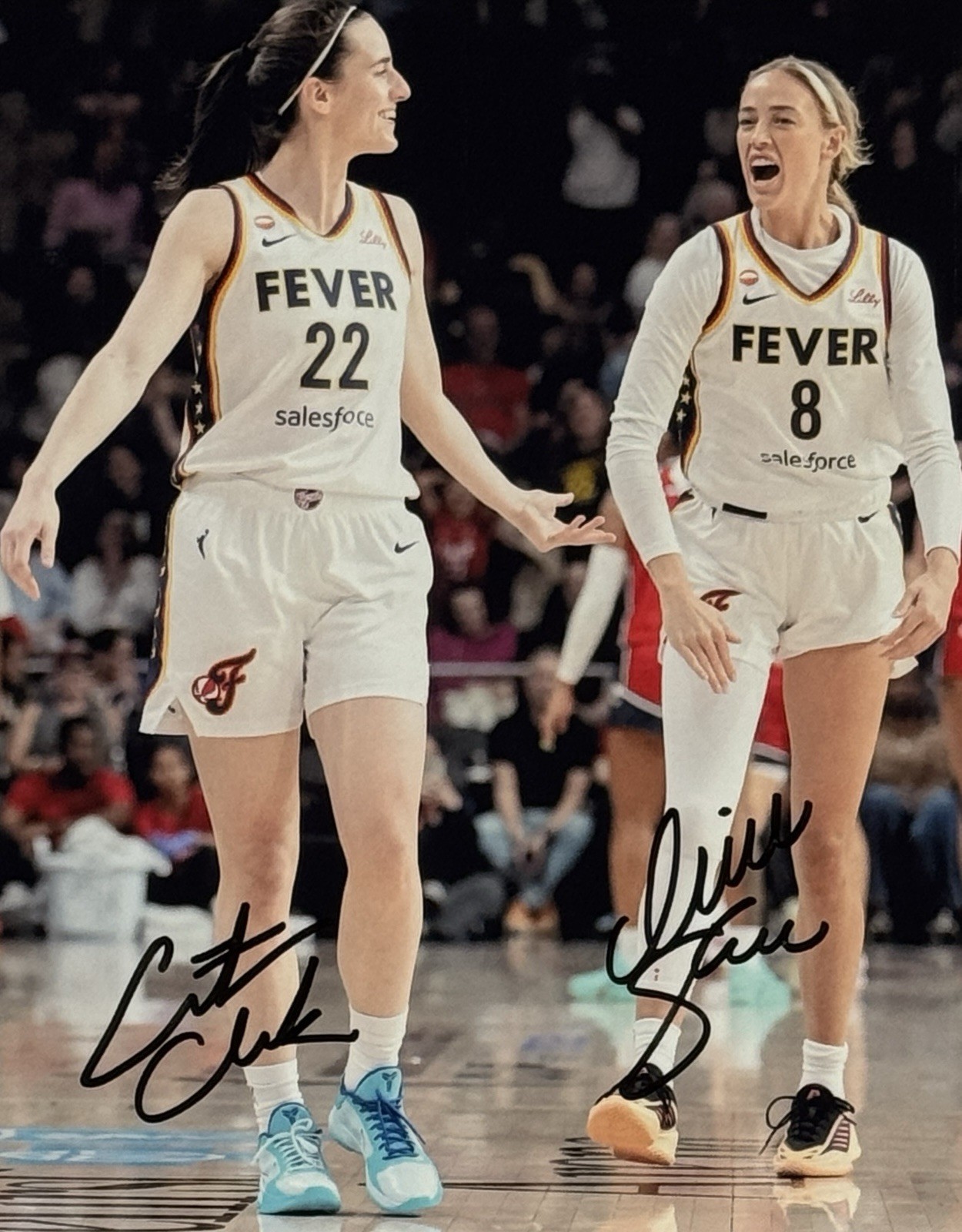 Caitlin Clark - Sophie Cunningham - DUAL Autographed Signed 8 x 10 Photo w/COA