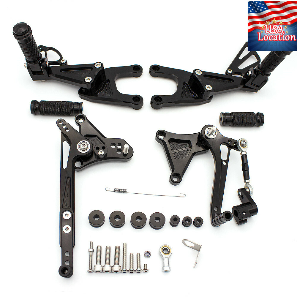 For Benelli TNT125 TNT135 2016-2025 CNC Footrest Footpegs Rearset Rear Set Black