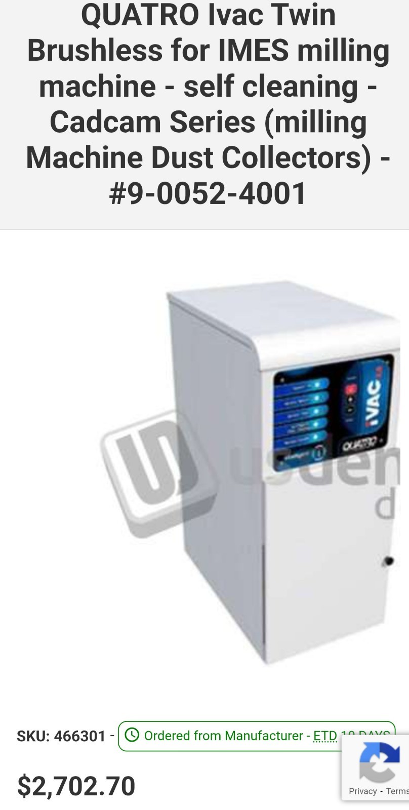 QUATRO Ivac TwinBrushless for IMES millingmachine self cleaningCadcam Series QUATRO Ivac TwinBrushless for IMES millingmachine self cleaningCadcam Series