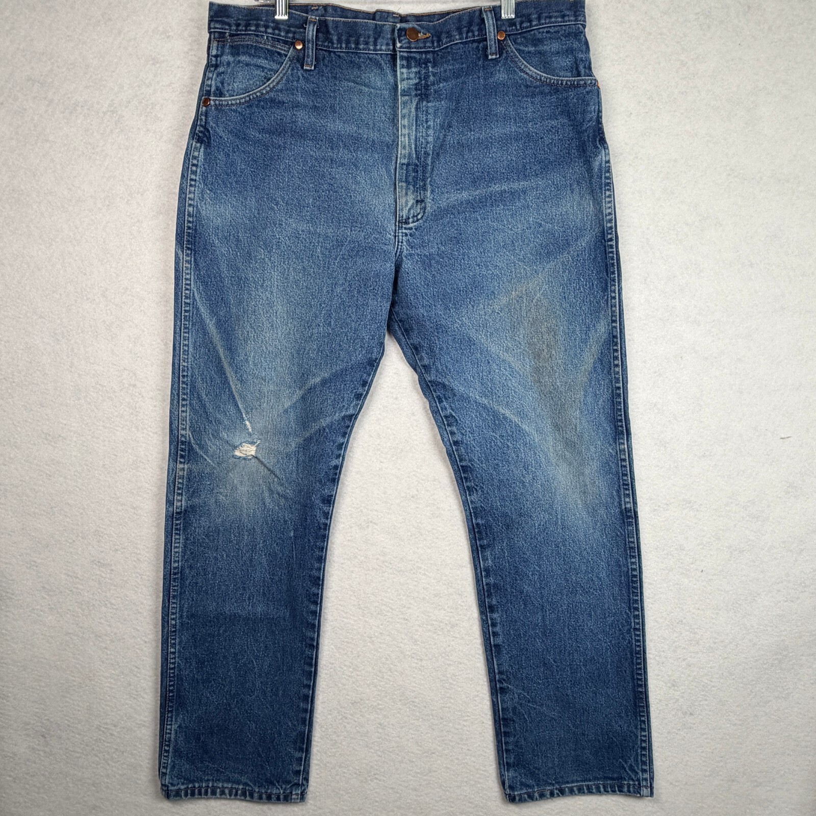 Wrangler Vintage Blue Denim Jeans 40x32 Classic Fit