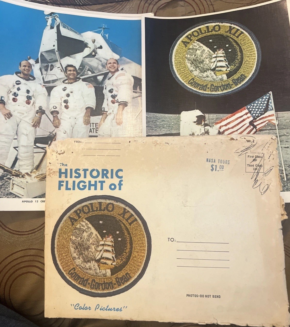 The Historic Flight of Apollo XII- Apollo 12-8 Color Pictures Collector Set- Vtg