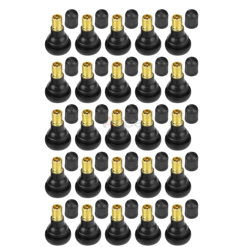 25Pcs TR412 Tubeless Tire Valve Stems Stubby for ATV, Lawn Mower, Etc. TR 412