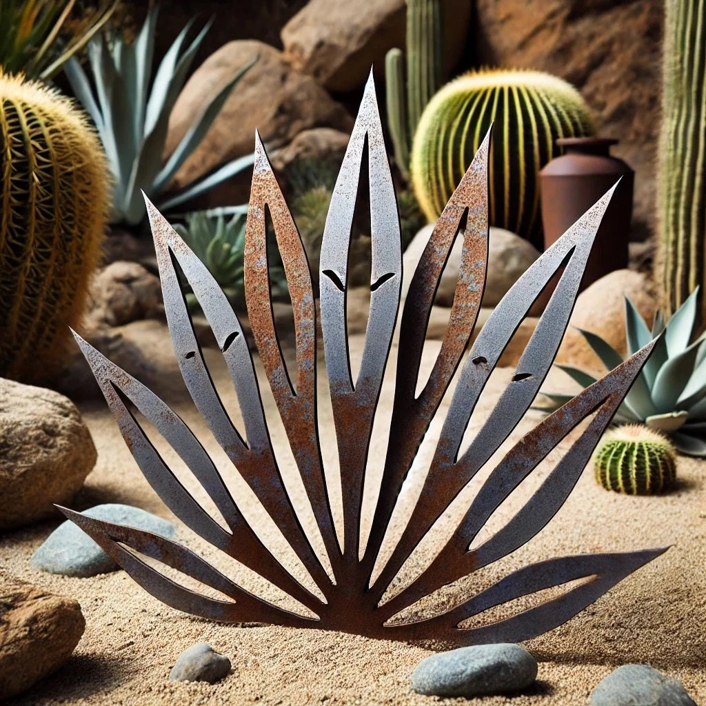 Ground-Level Split-Leaf Agave - Garden Stakes
