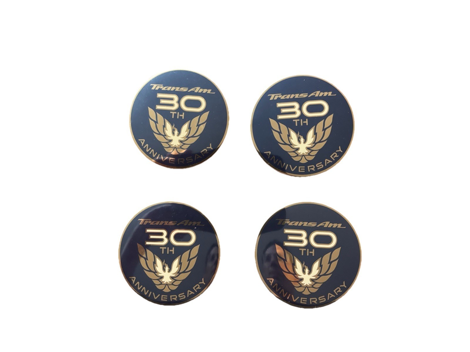NOS 1999 Pontiac Trans Am 30th Anniversary Blue Center Cap Set 9593626