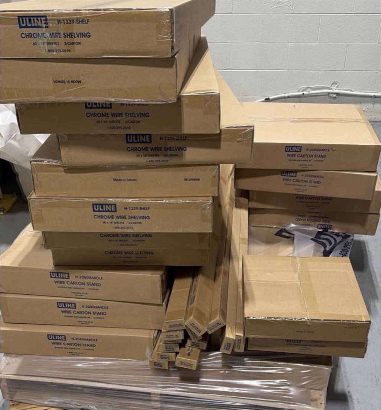 NEW Uline - Chrome Wire Shelving Unit - 60 x 18 x 72