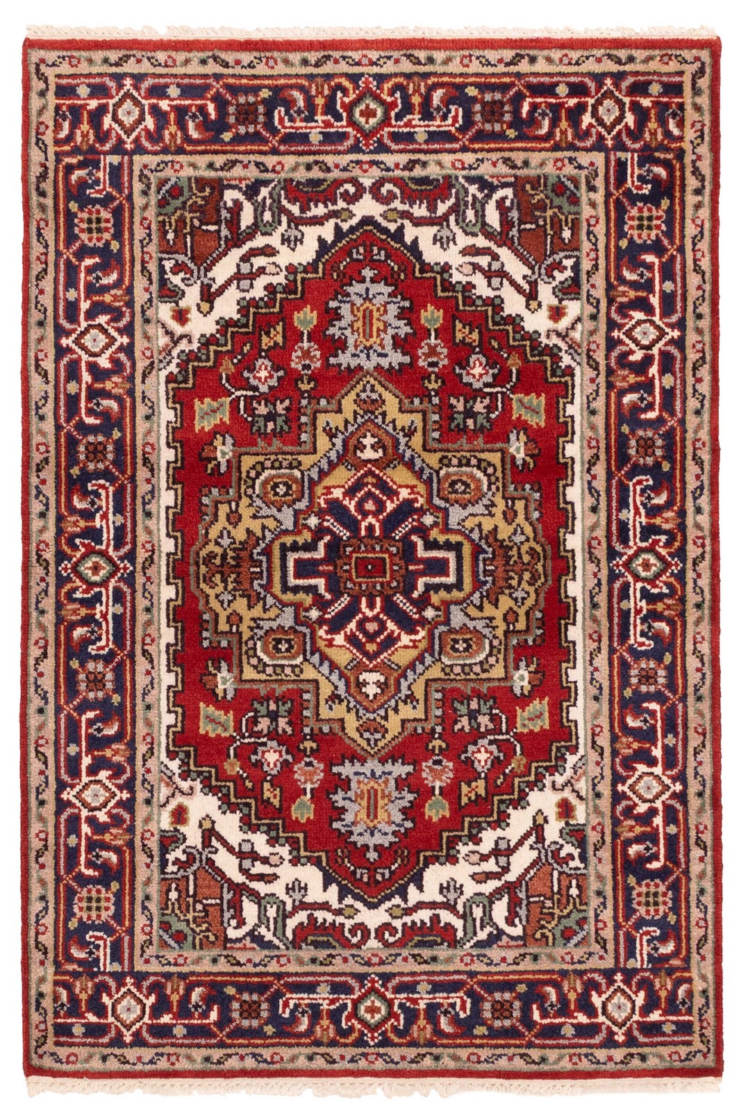 Vintage Traditional Hand-Knotted Area Rug 4\'0\