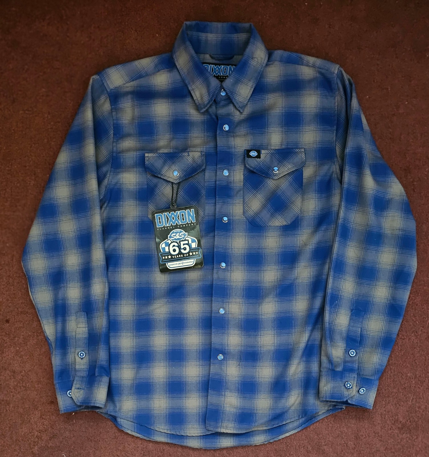 Dixxon Flannel Company S&S Cycles 65th Anniversary Men\'s Medium Pearl Snaps NWT